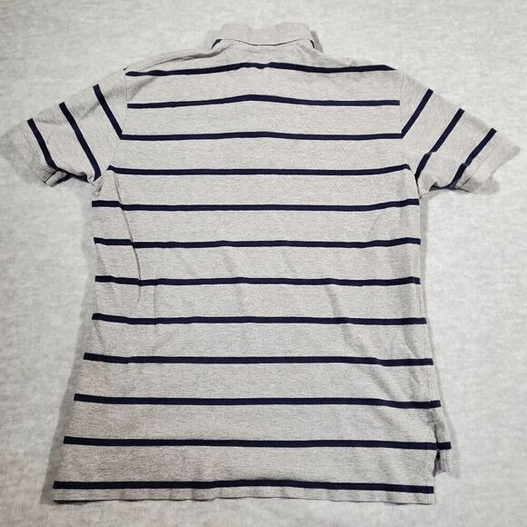 Polo Ralph Lauren Shirt Mens XL Gray Striped Golf Performance High Low Slit - Picture 8 of 9